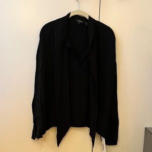 Theory Black Open Front Jacket